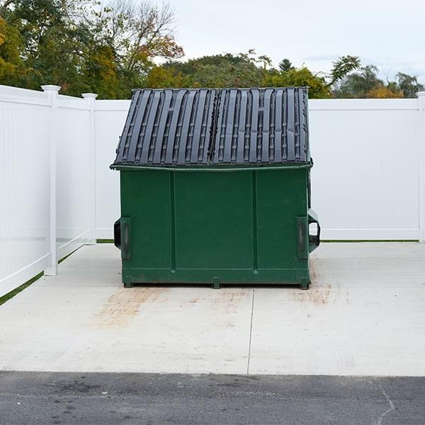 commercial dumpsters prohibits certain materials from being put in their dumpsters, including hazardous waste and electronics